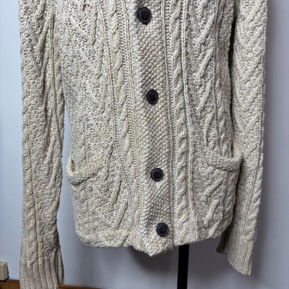 Ralph Lauren Denim & Supply Cable Knit Shawl Collar Cardigan Mens L Cotton Linen - Picture 12 of 16